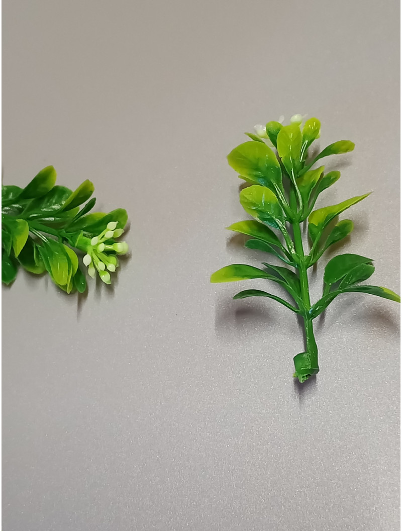 Домішка зелені з квіткою/5 шт./5 см/біло-салатовий